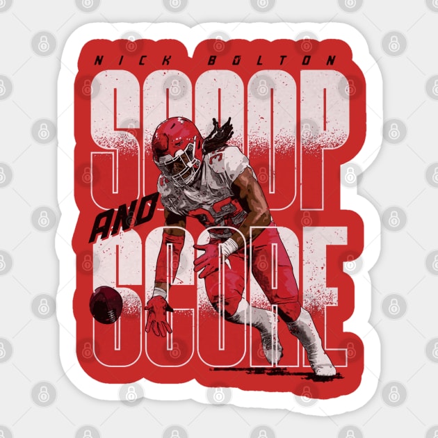 Nick Bolton Kansas City Scoop And Score Sticker by danlintonpro